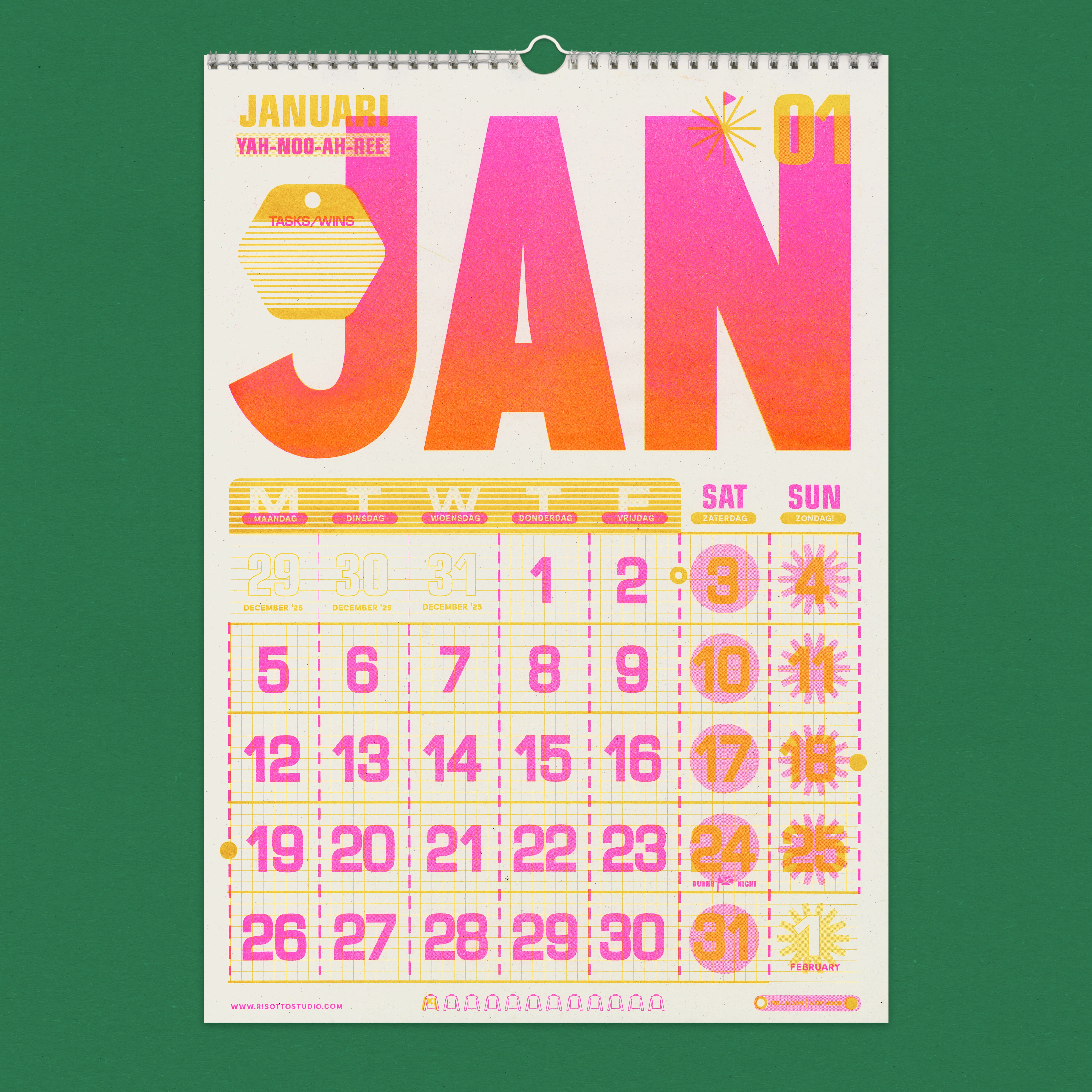 A3 Wall Hanger - 2026 Risograph Calendar - Image 10