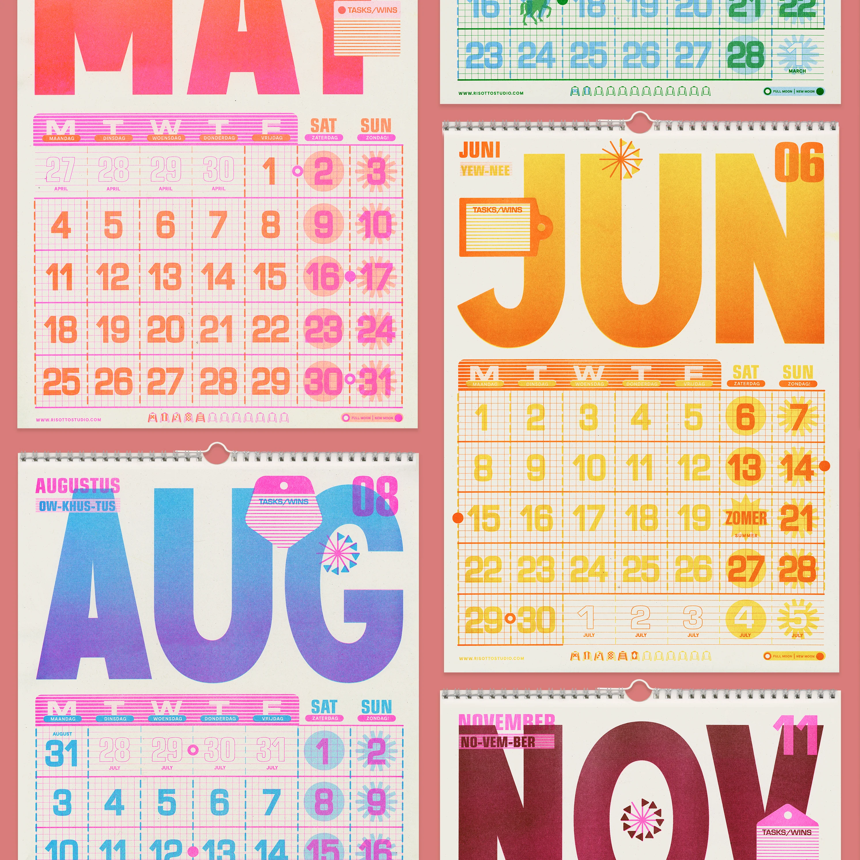 A3 Wall Hanger - 2026 Risograph Calendar - Image 8