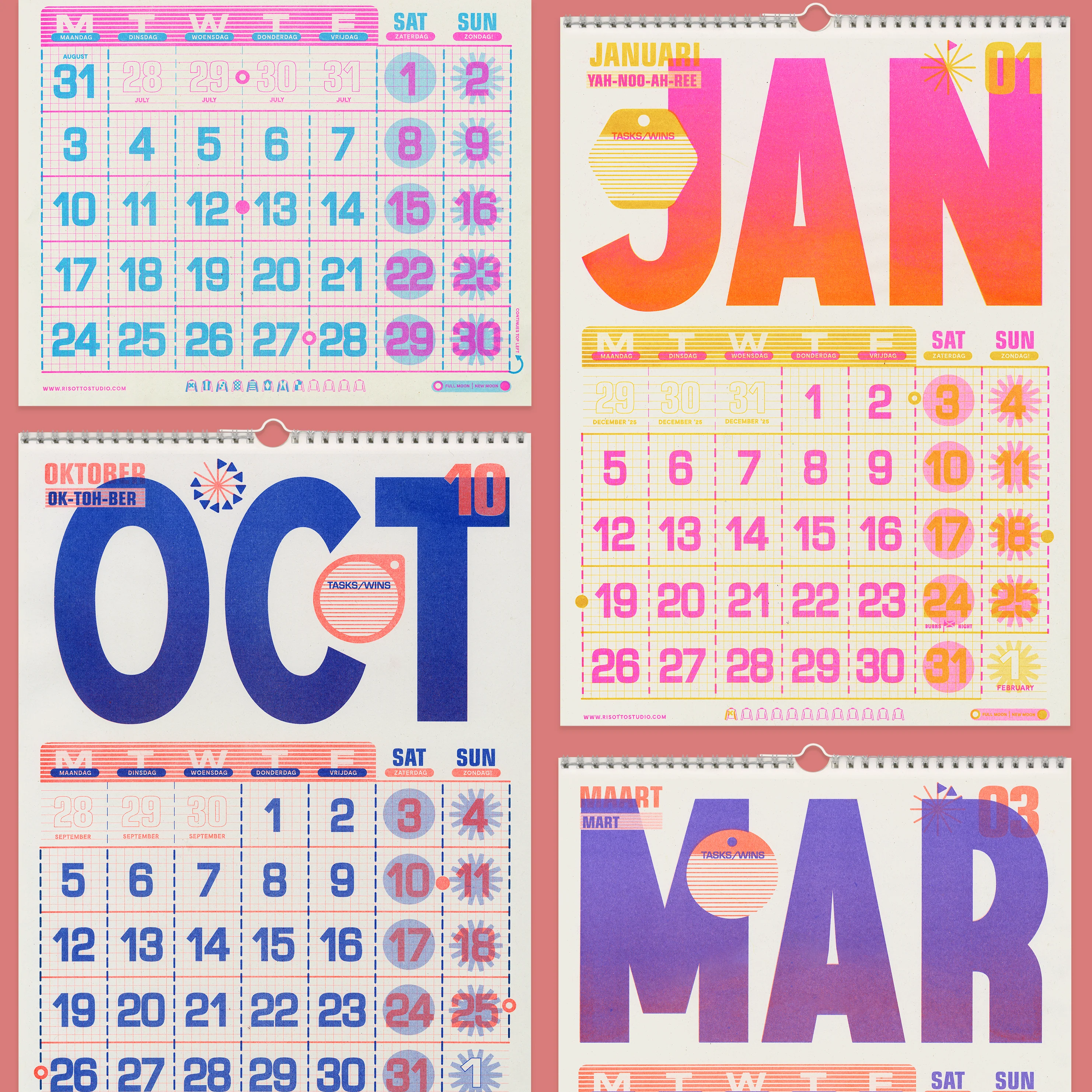 A3 Wall Hanger - 2026 Risograph Calendar - Image 9