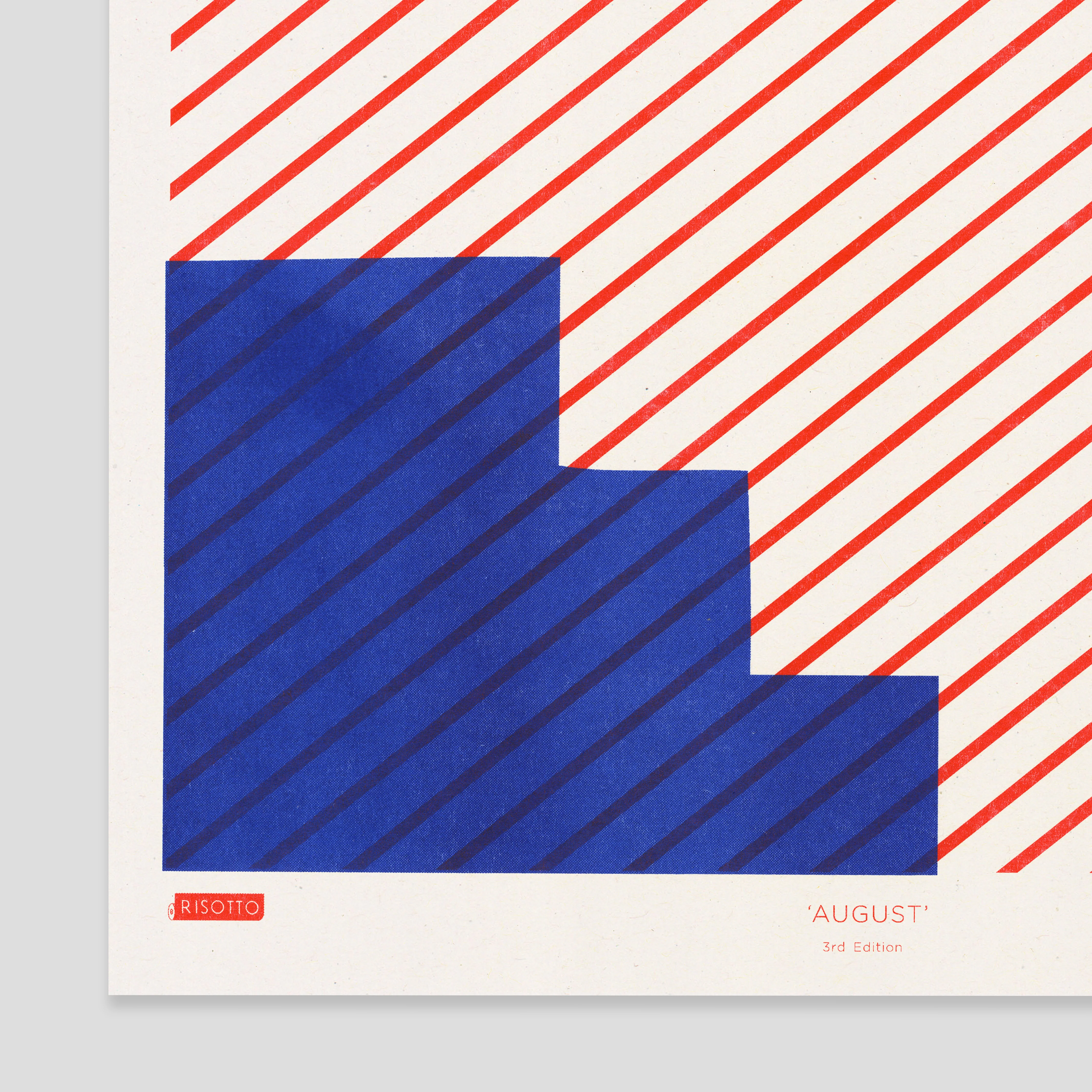 August A3 Risograph Wall Art - Calendar Pattern Print - Image 7