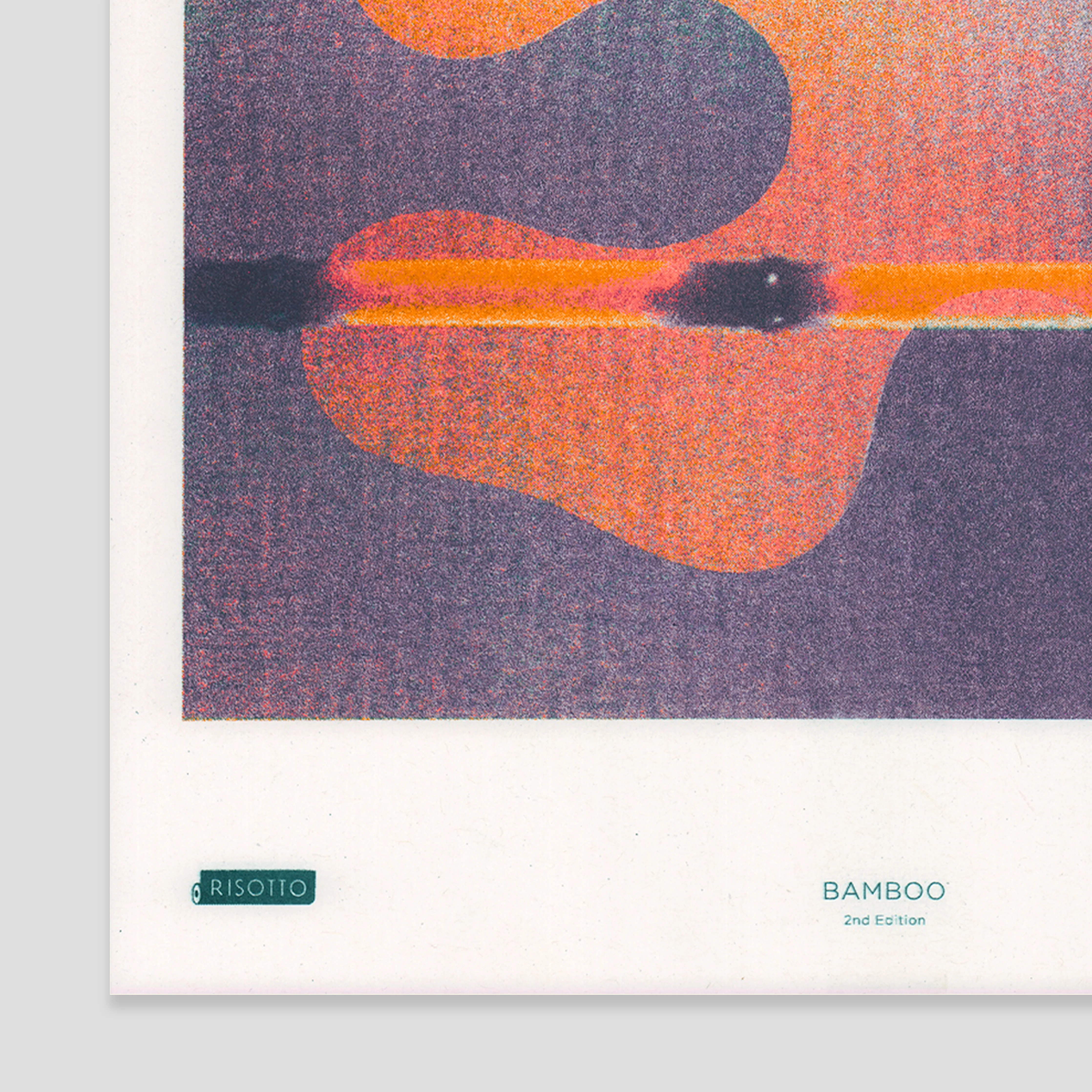 Bamboo A3 Risograph Wall Art - Pink & Orange Pattern Print - Image 7
