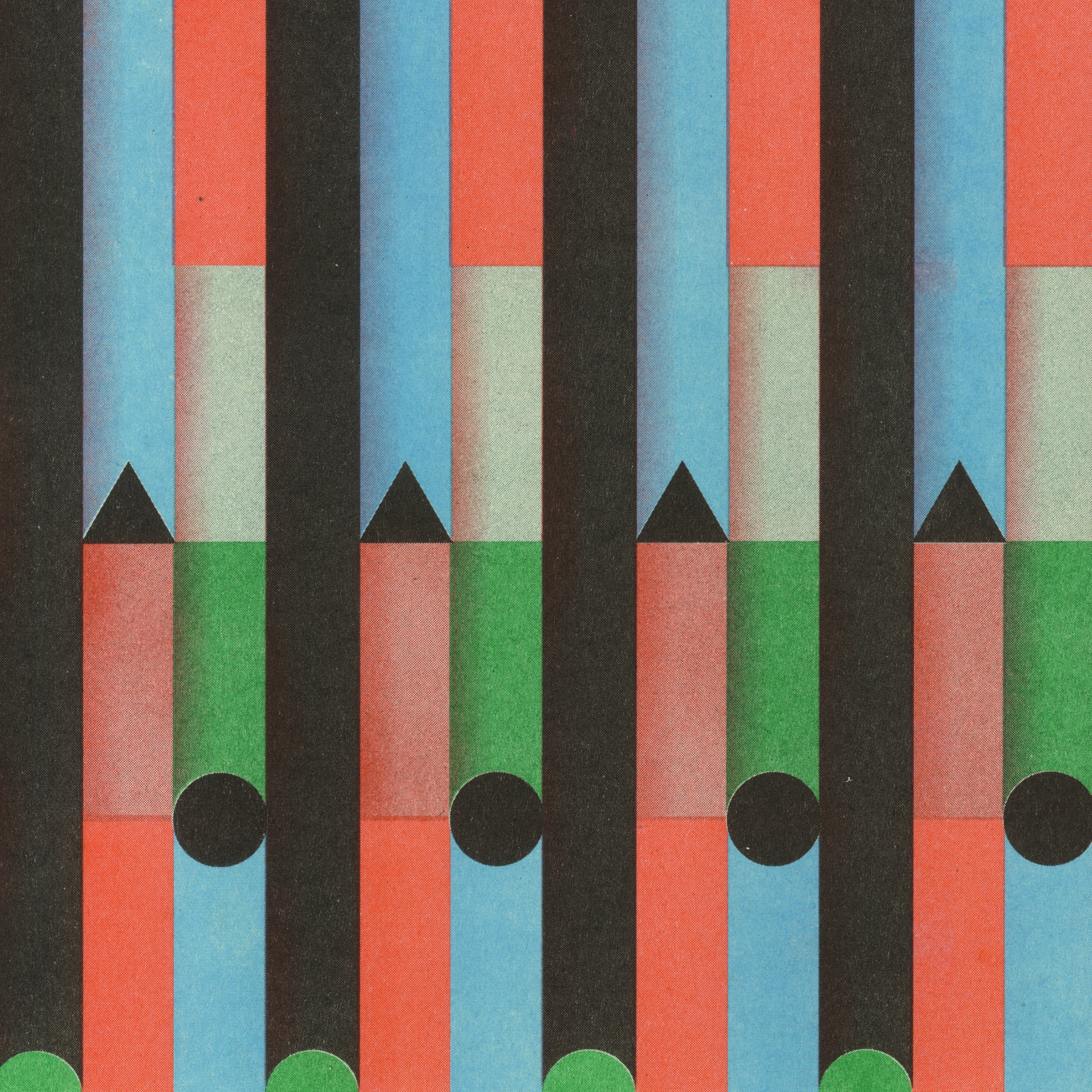 Blackjack A3 Risograph Wall Art - Bauhaus Card Game Print - Image 5