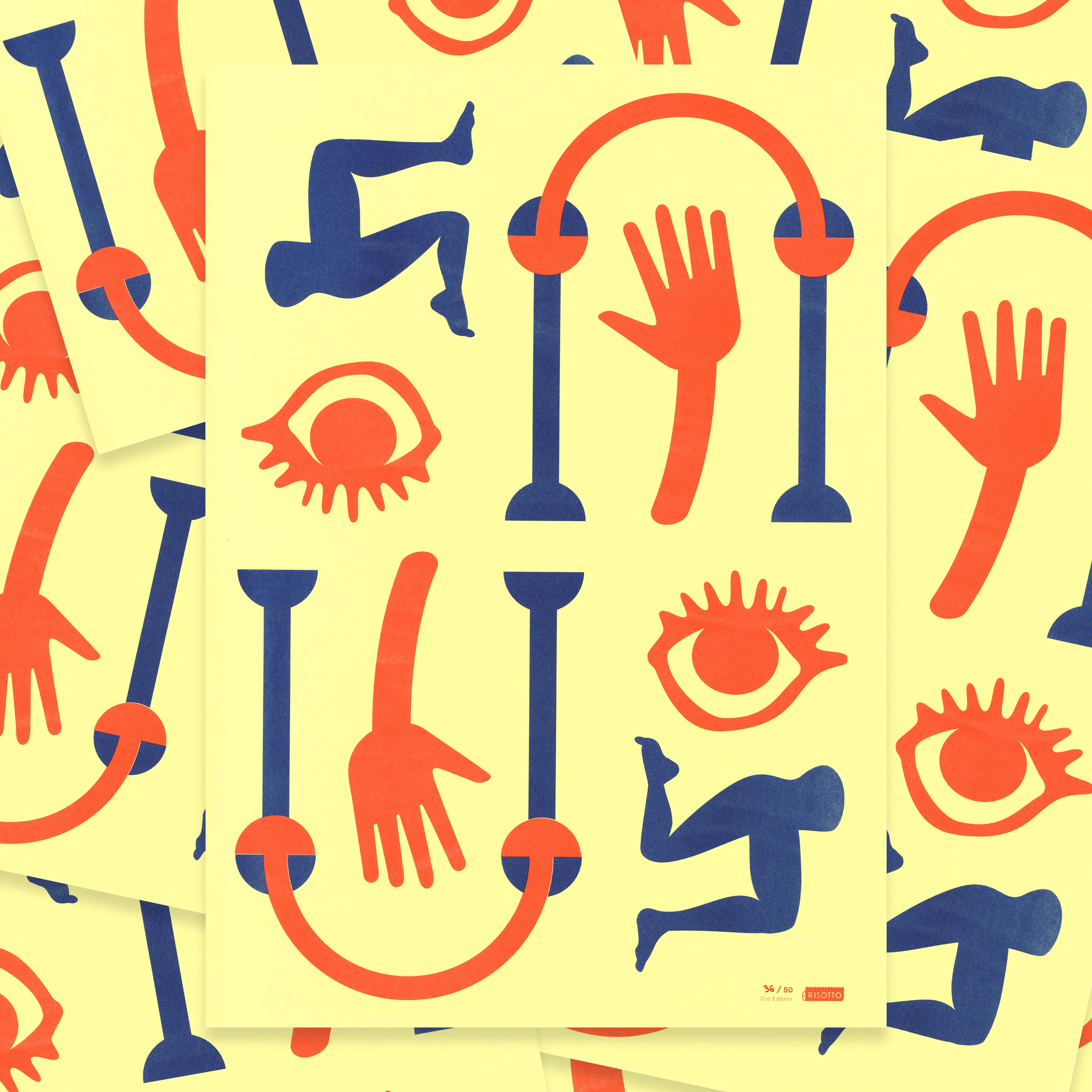 Inca A3 Risograph Wall Art - South American Graphic Print - Image 4