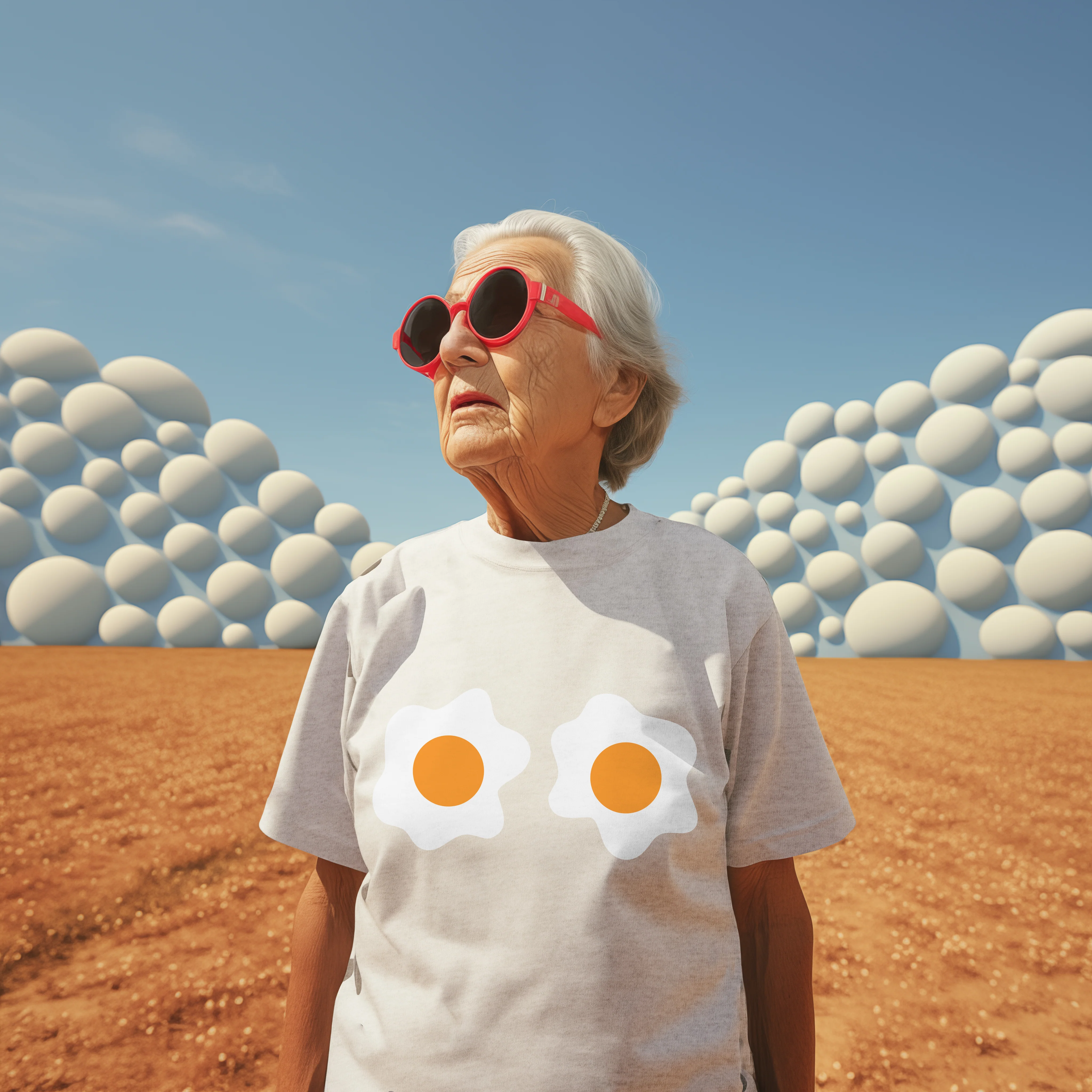 Eggs - Ash Grey Classic T-shirt - Image 3