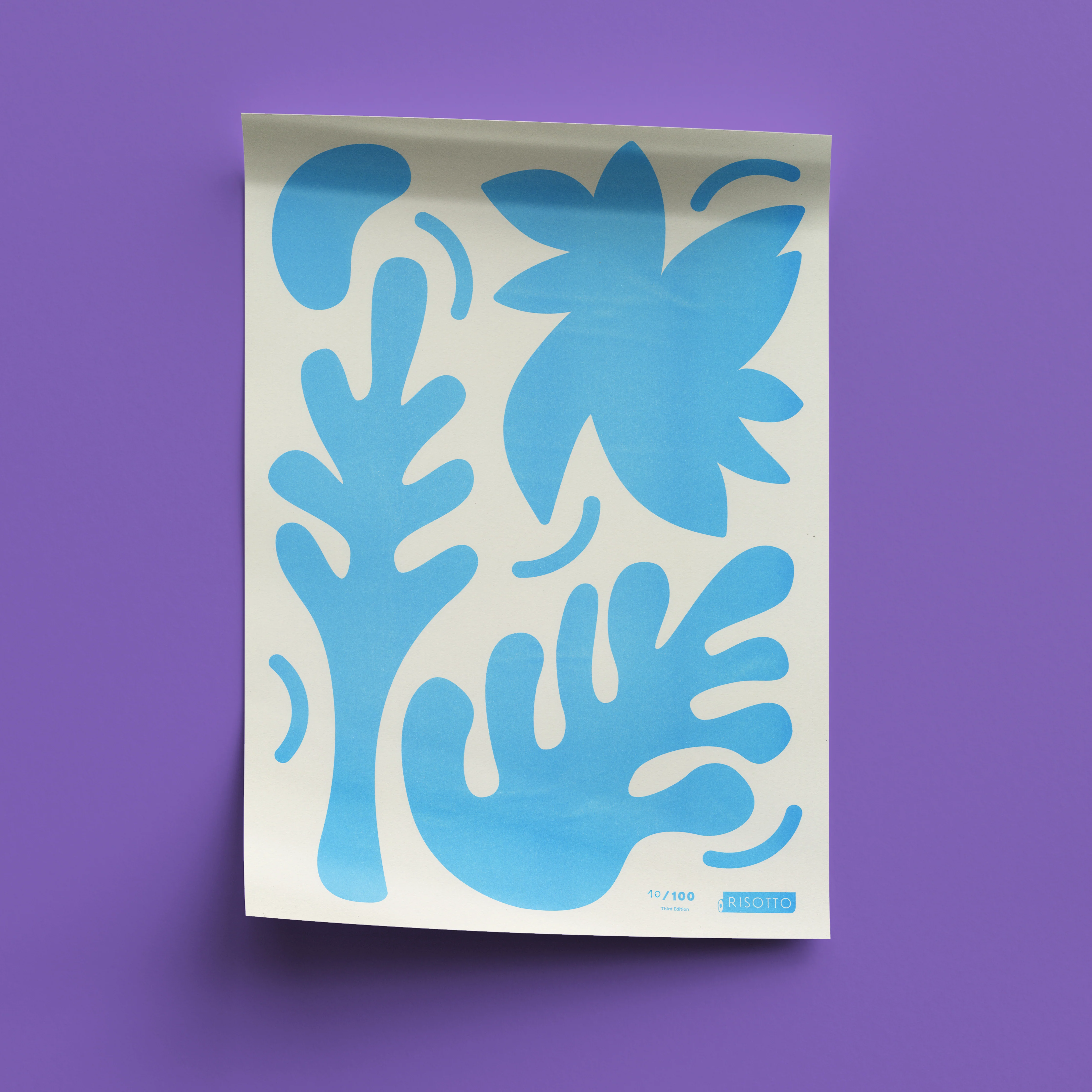 Foliage A3 Risograph Wall Art - Matisse Inspired Leaf Print - Image 6