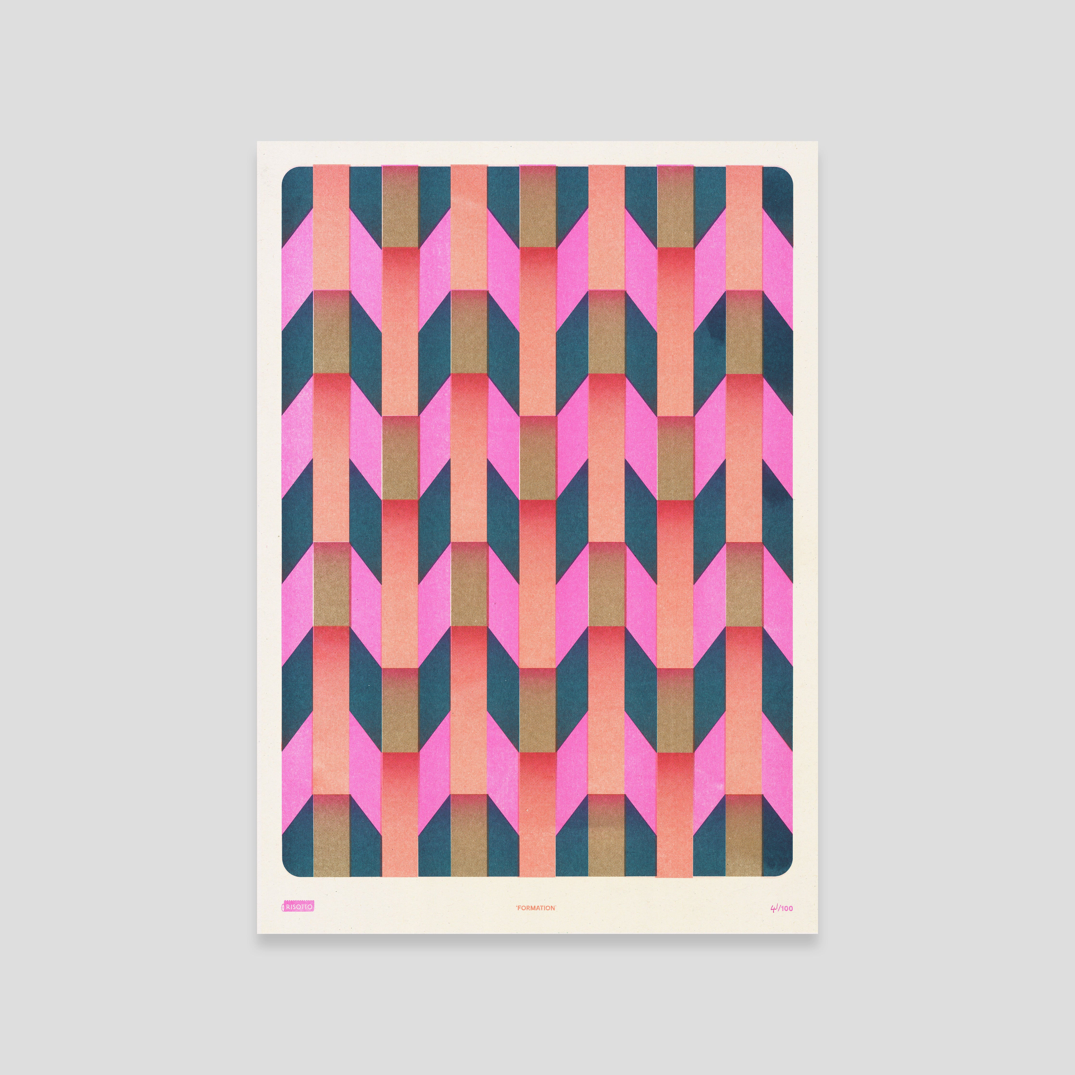 Formation A3 Risograph Wall Art - Dazzling Graphic Print - Image 3