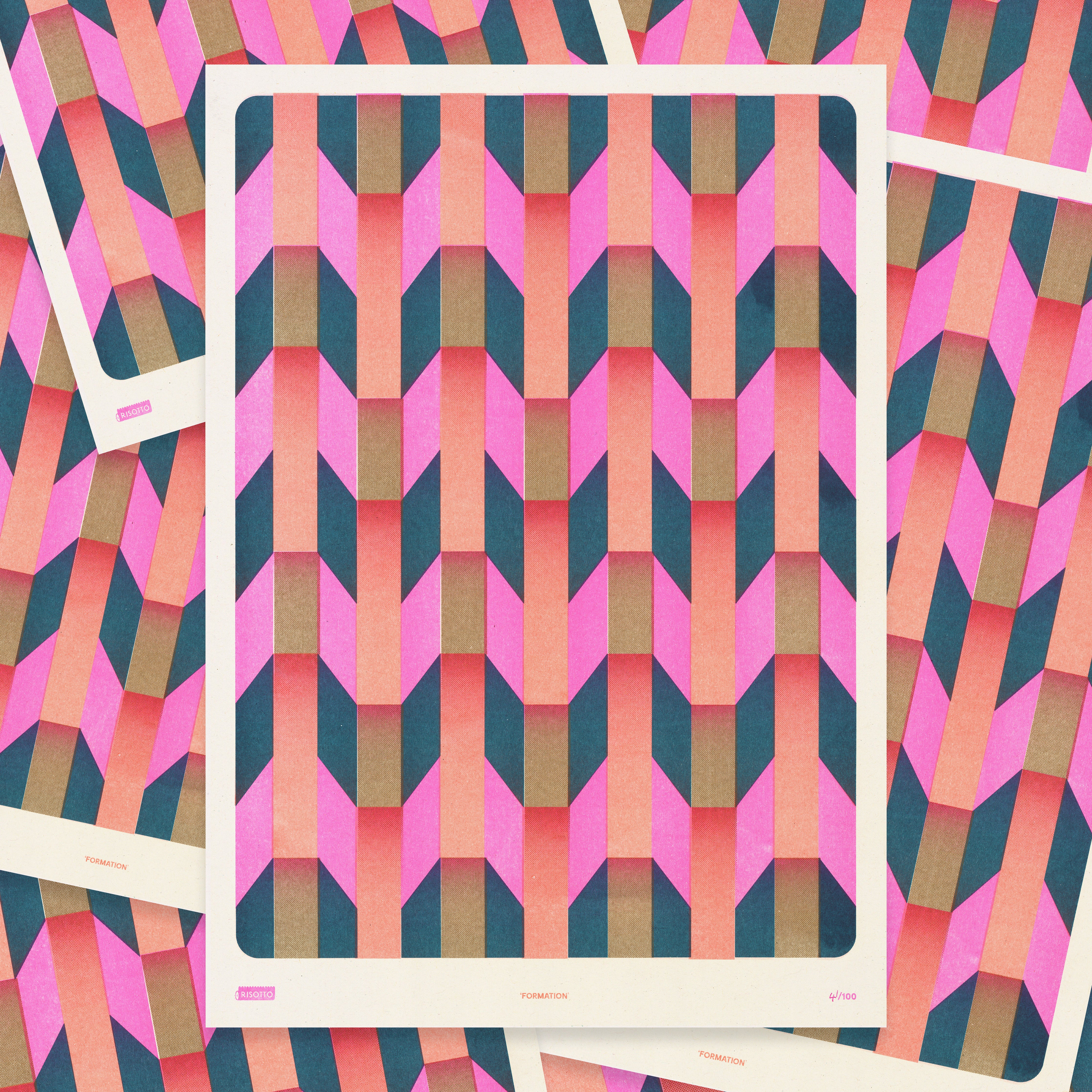 Formation A3 Risograph Wall Art - Dazzling Graphic Print - Image 5