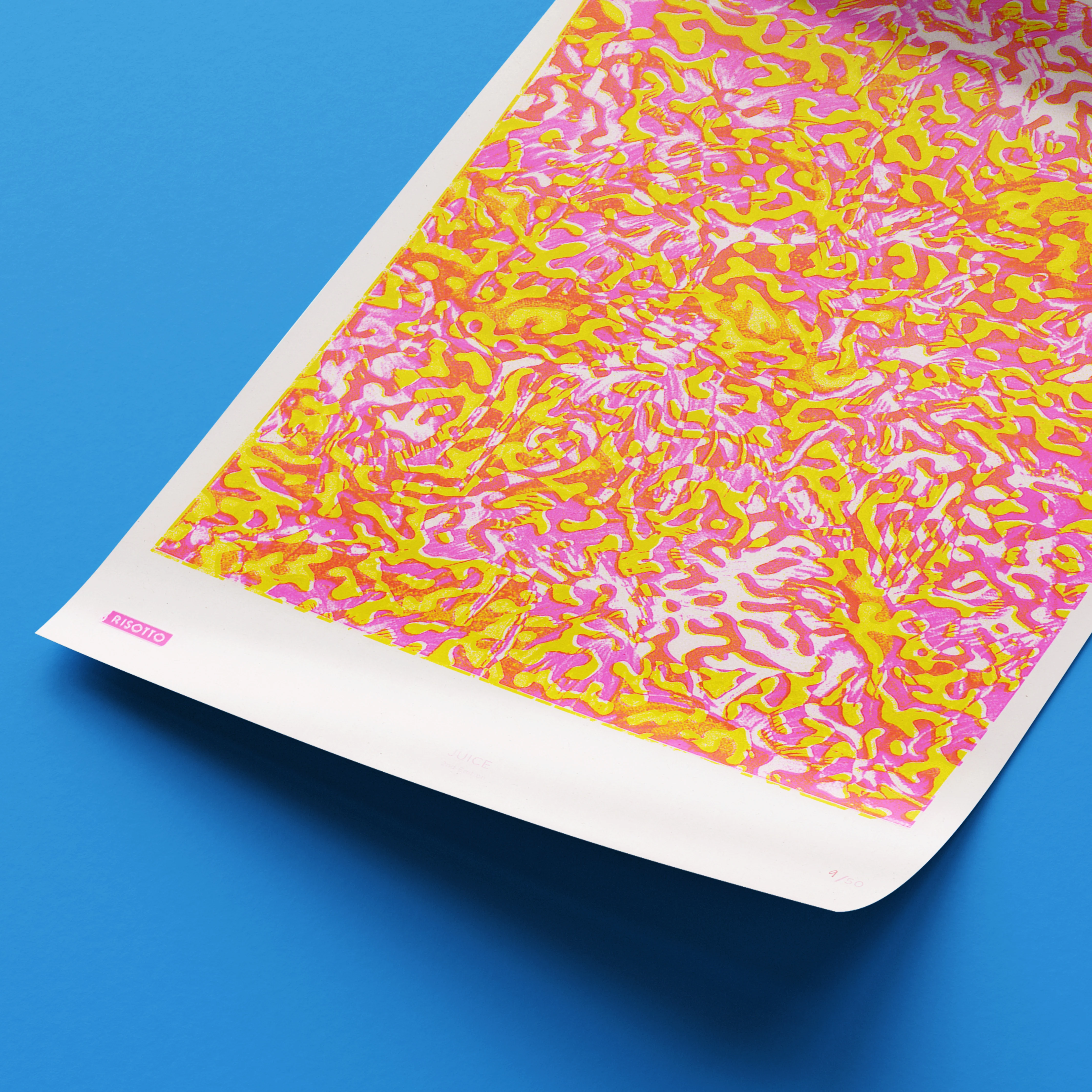 Juice A3 Risograph Wall Art - Vibrant Abstract Print - Image 5