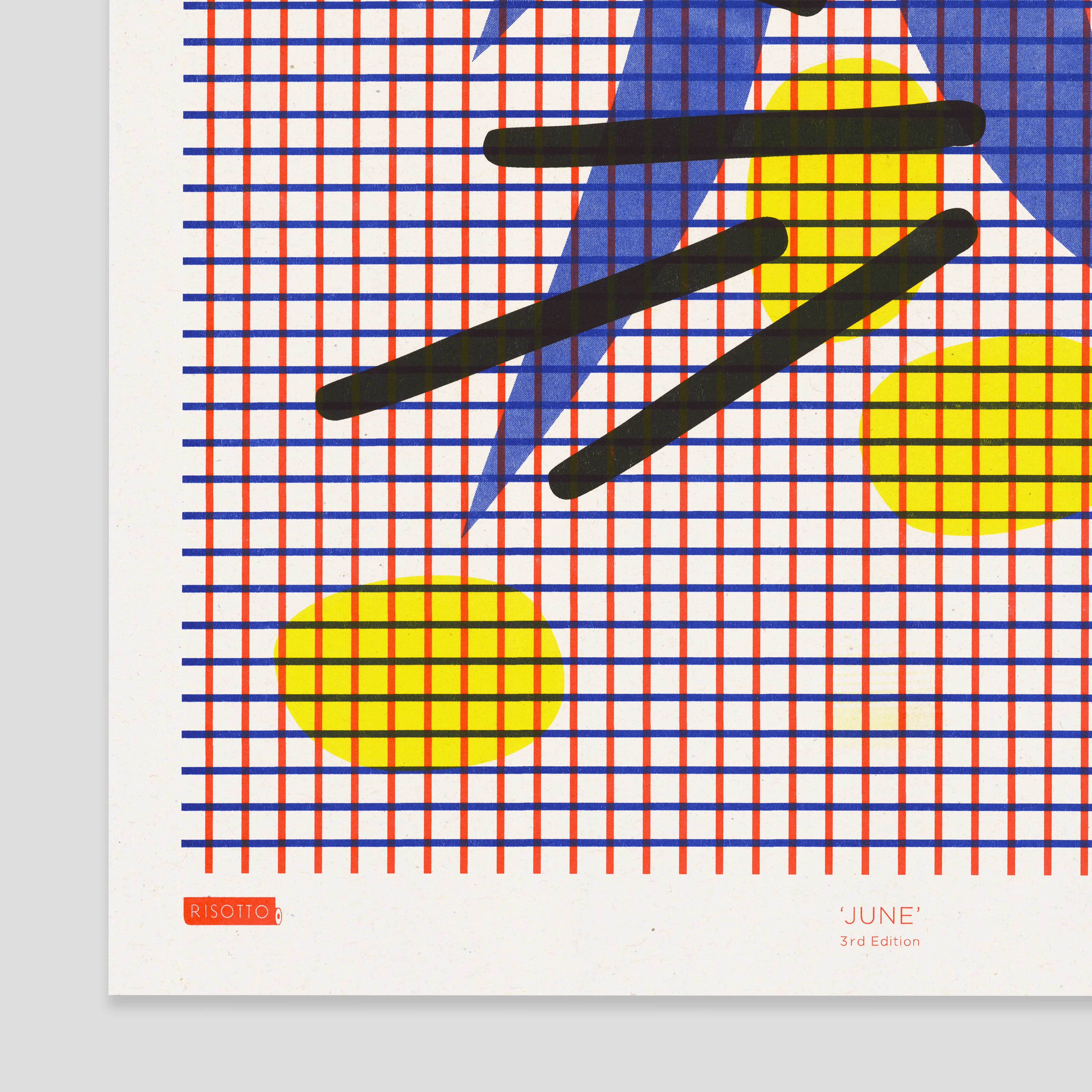 June A3 Risograph Wall Art - Calendar Pattern Print - Image 7