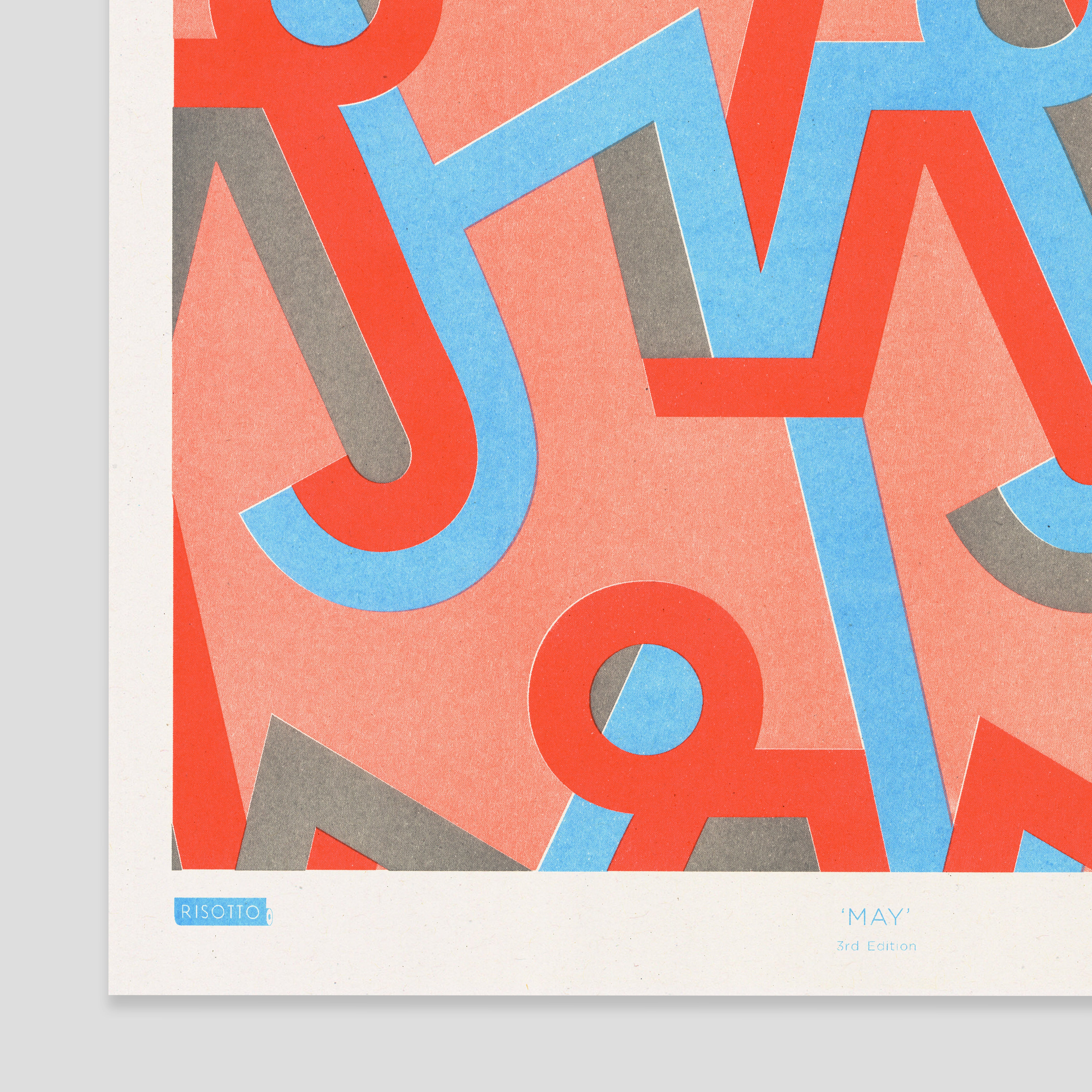 May A3 Risograph Wall Art - Calendar Pattern Print - Image 7