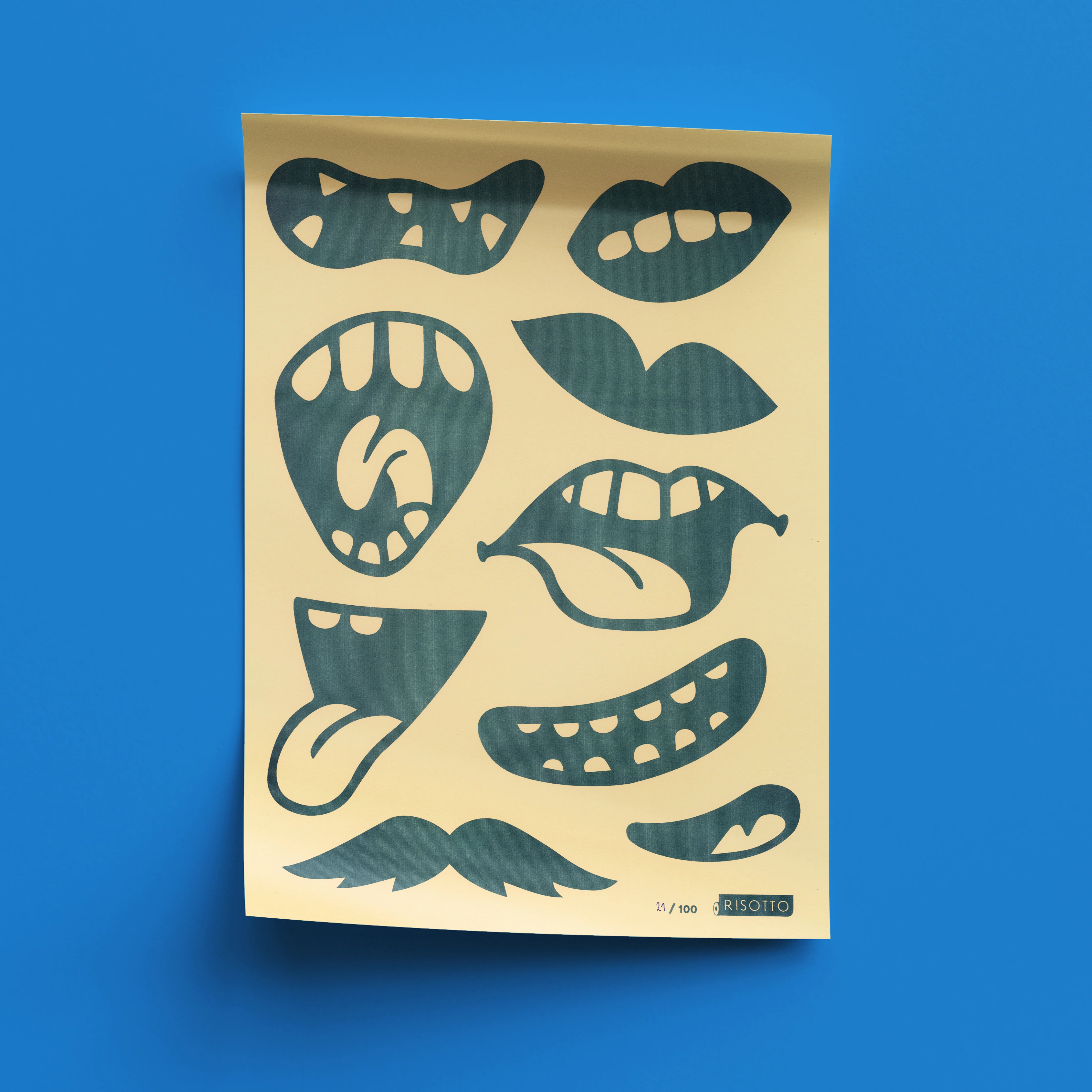 Mouthy A3 Risograph Wall Art - Humorous Cartoon Print - Image 6