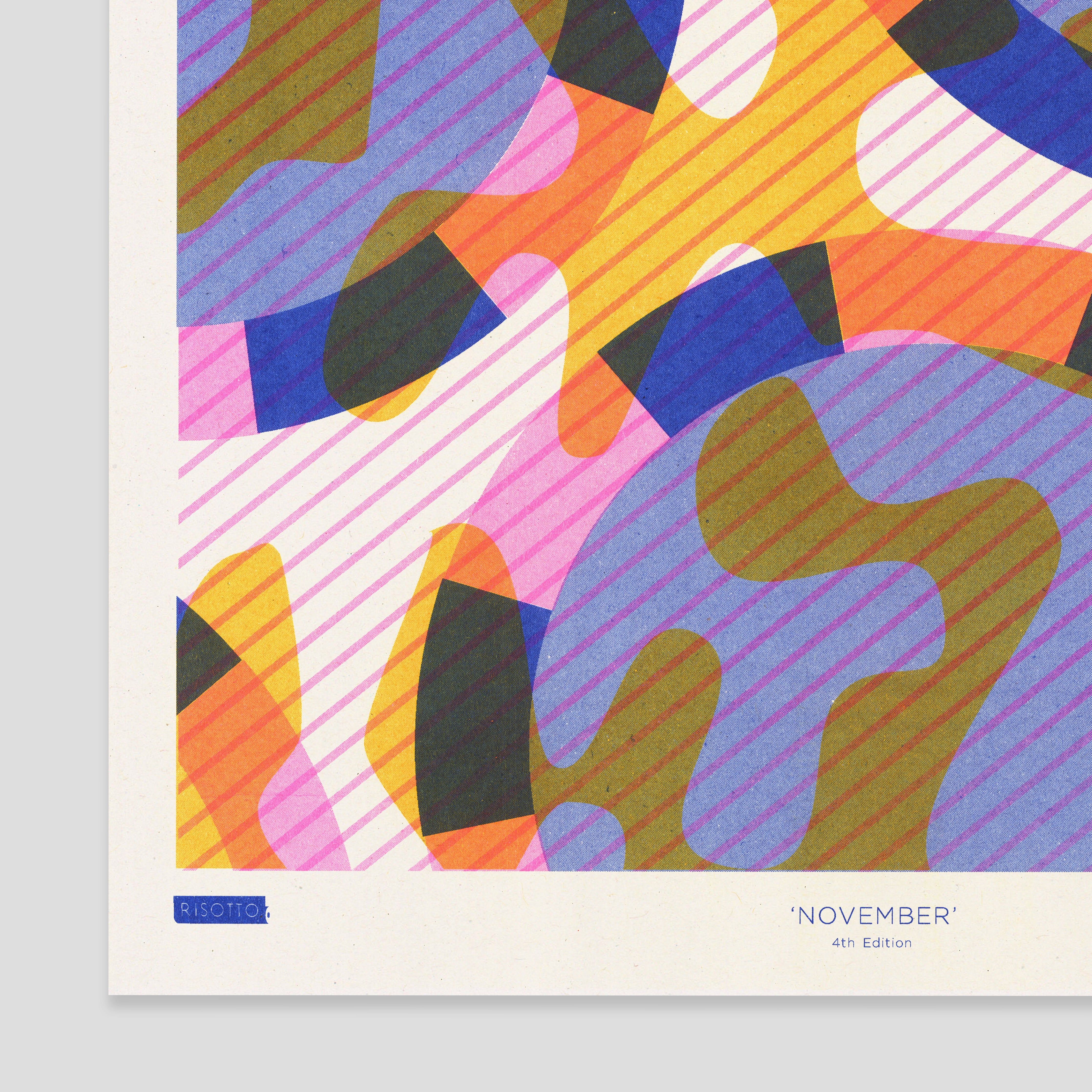 November A3 Risograph Wall Art - Calendar Pattern Print - Image 7