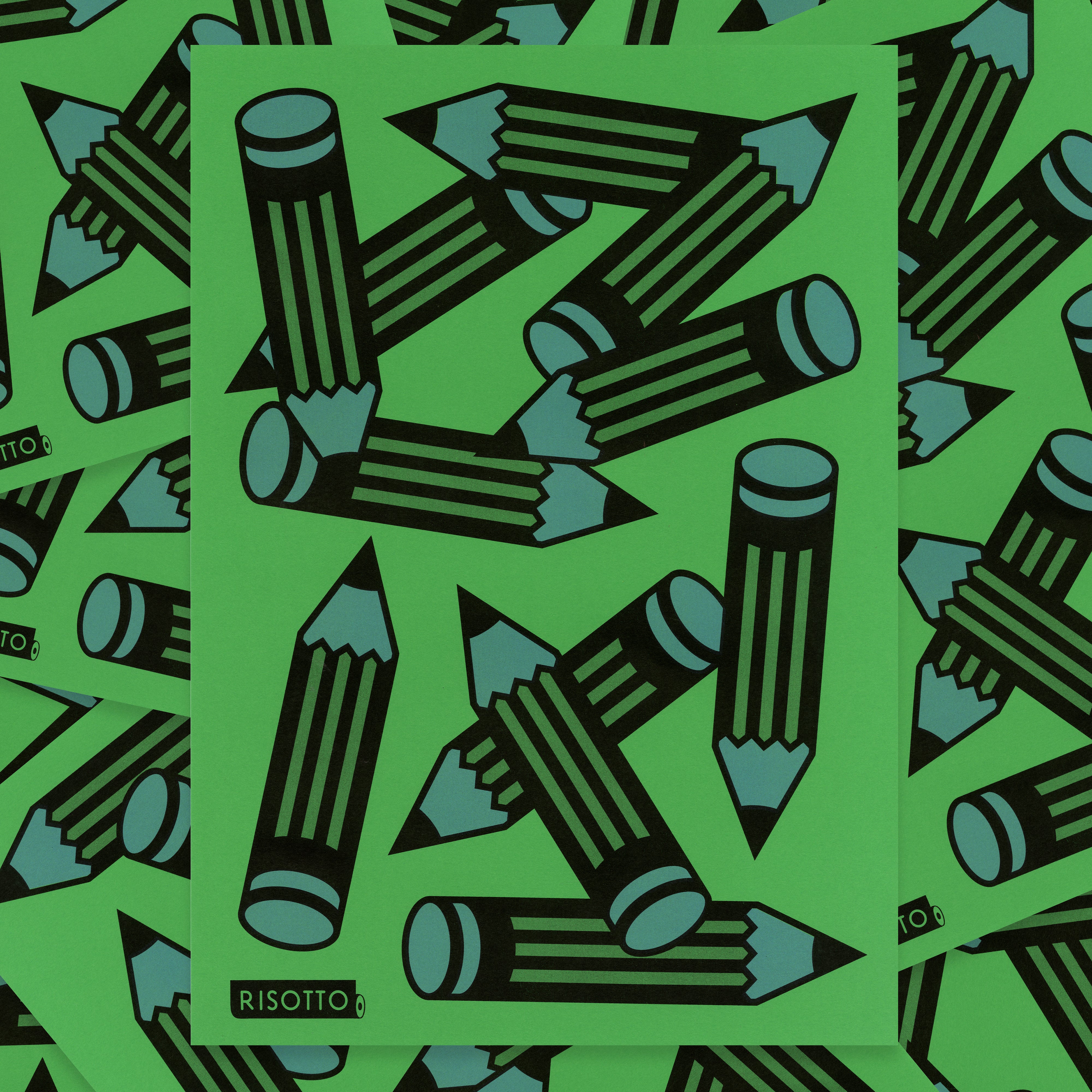 Pencils A3 Risograph Wall Art - Pop Art Studio Print - Image 7