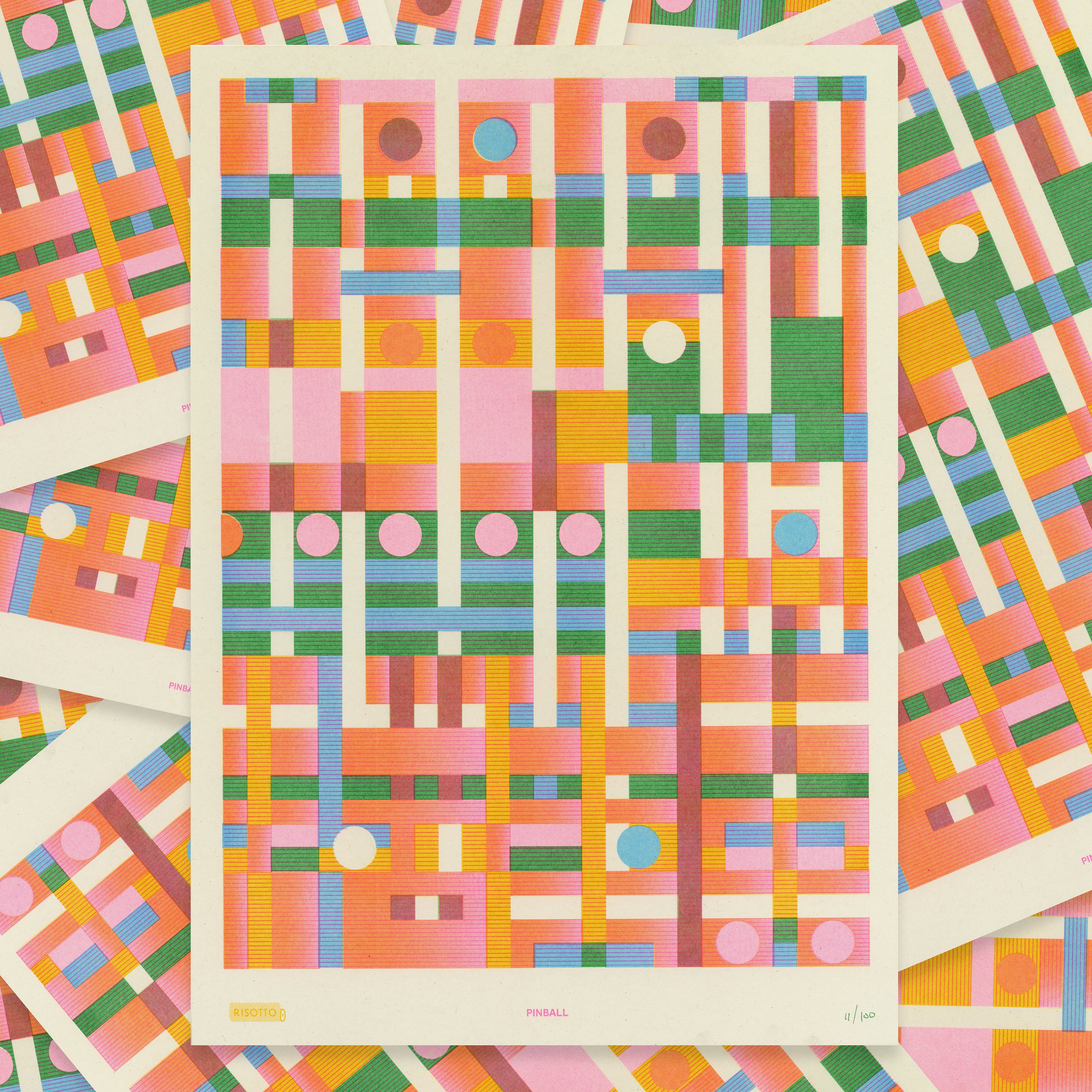 Pinball A3 Risograph Wall Art - Retro Arcade Graphic Print - Image 10