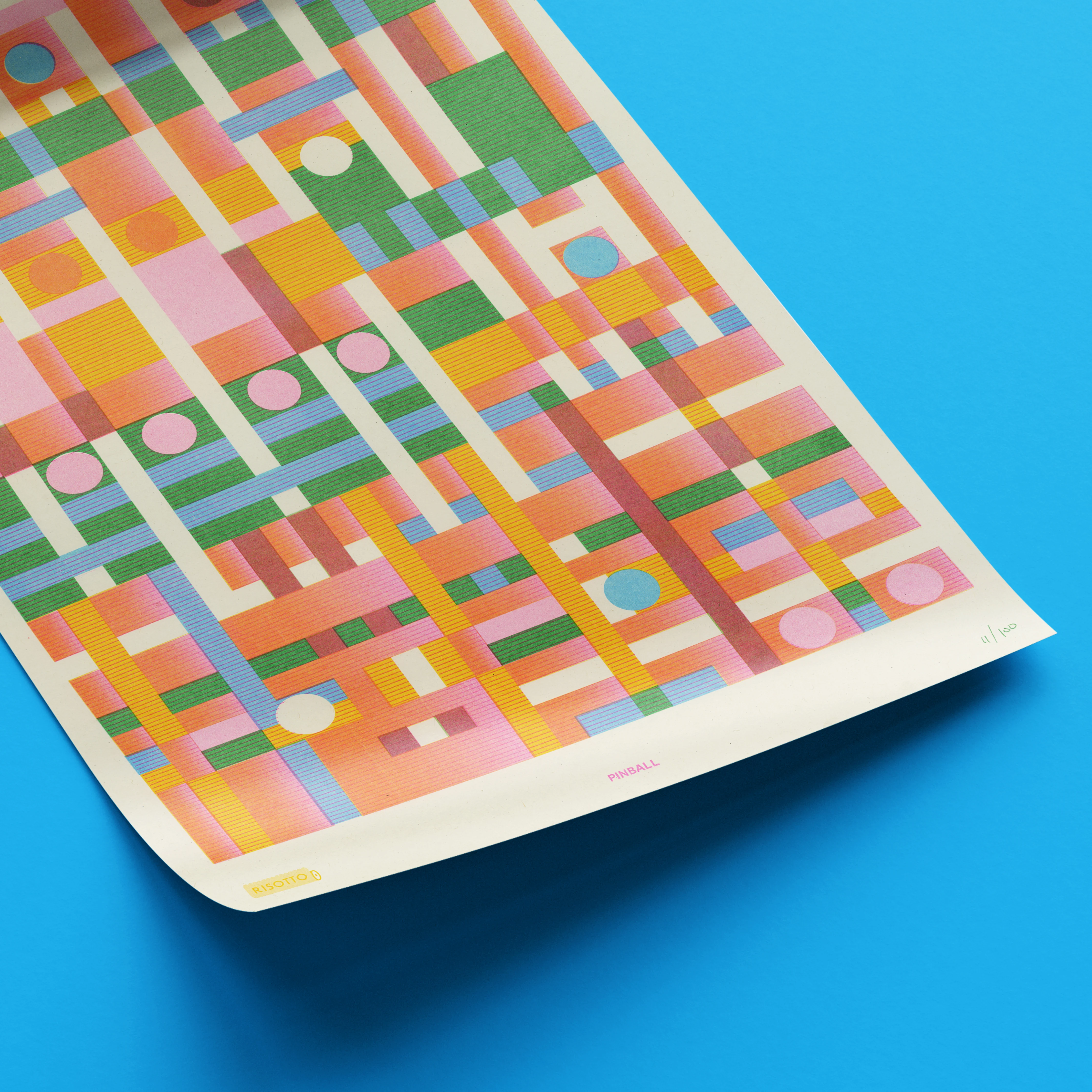 Pinball A3 Risograph Wall Art - Retro Arcade Graphic Print - Image 4