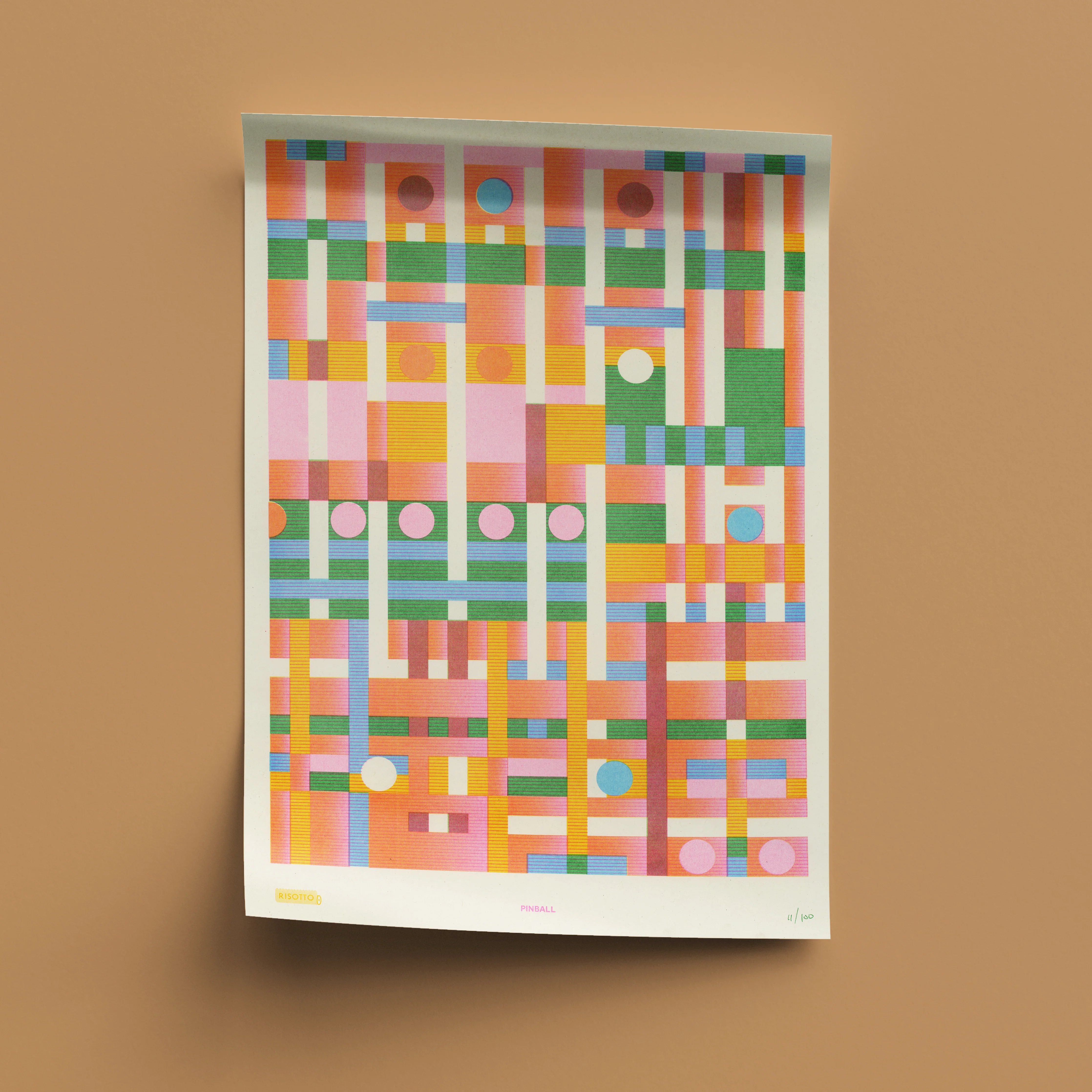 Pinball A3 Risograph Wall Art - Retro Arcade Graphic Print - Image 8