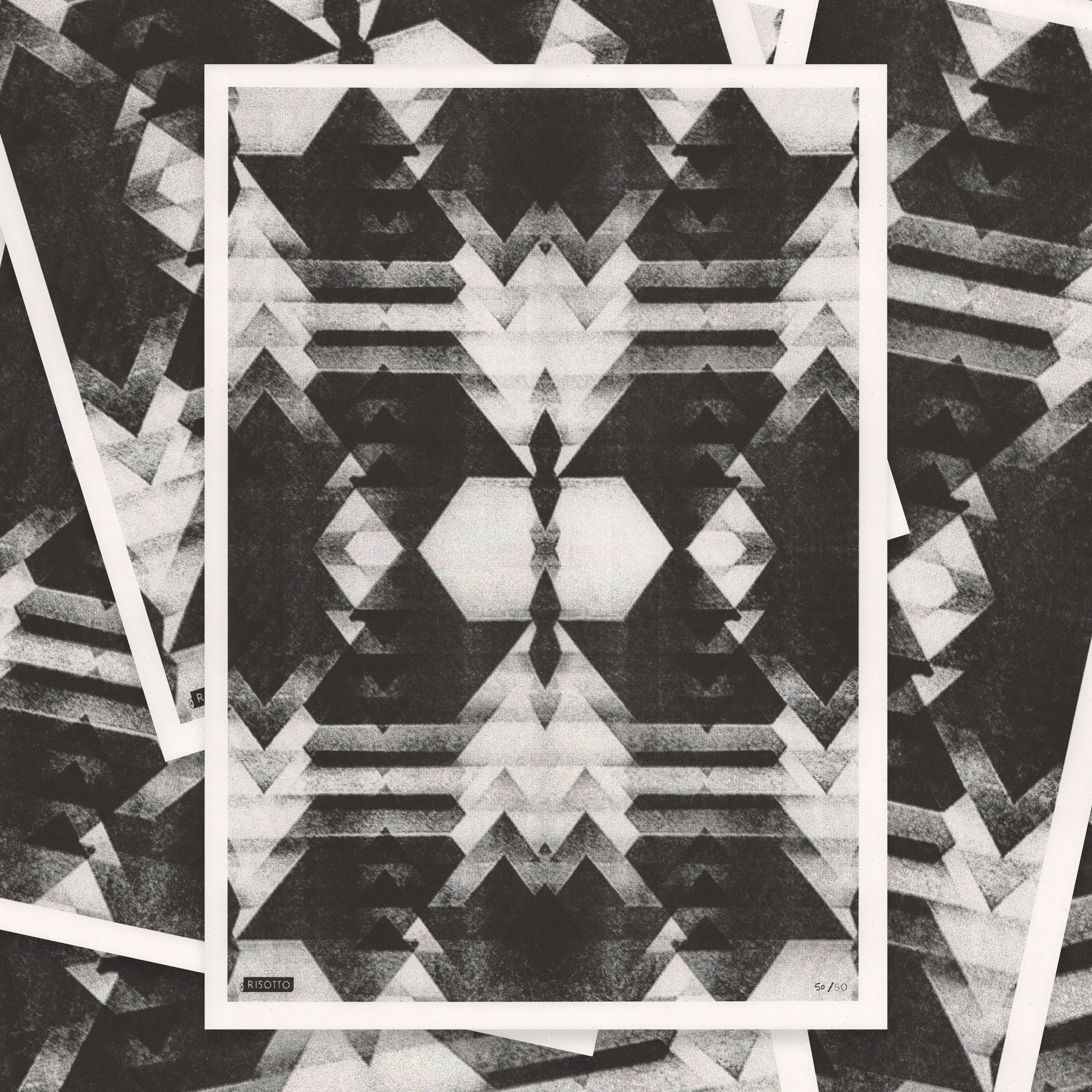 Stagger A3 Risograph Wall Art - Modular Minimalist Print - Image 4
