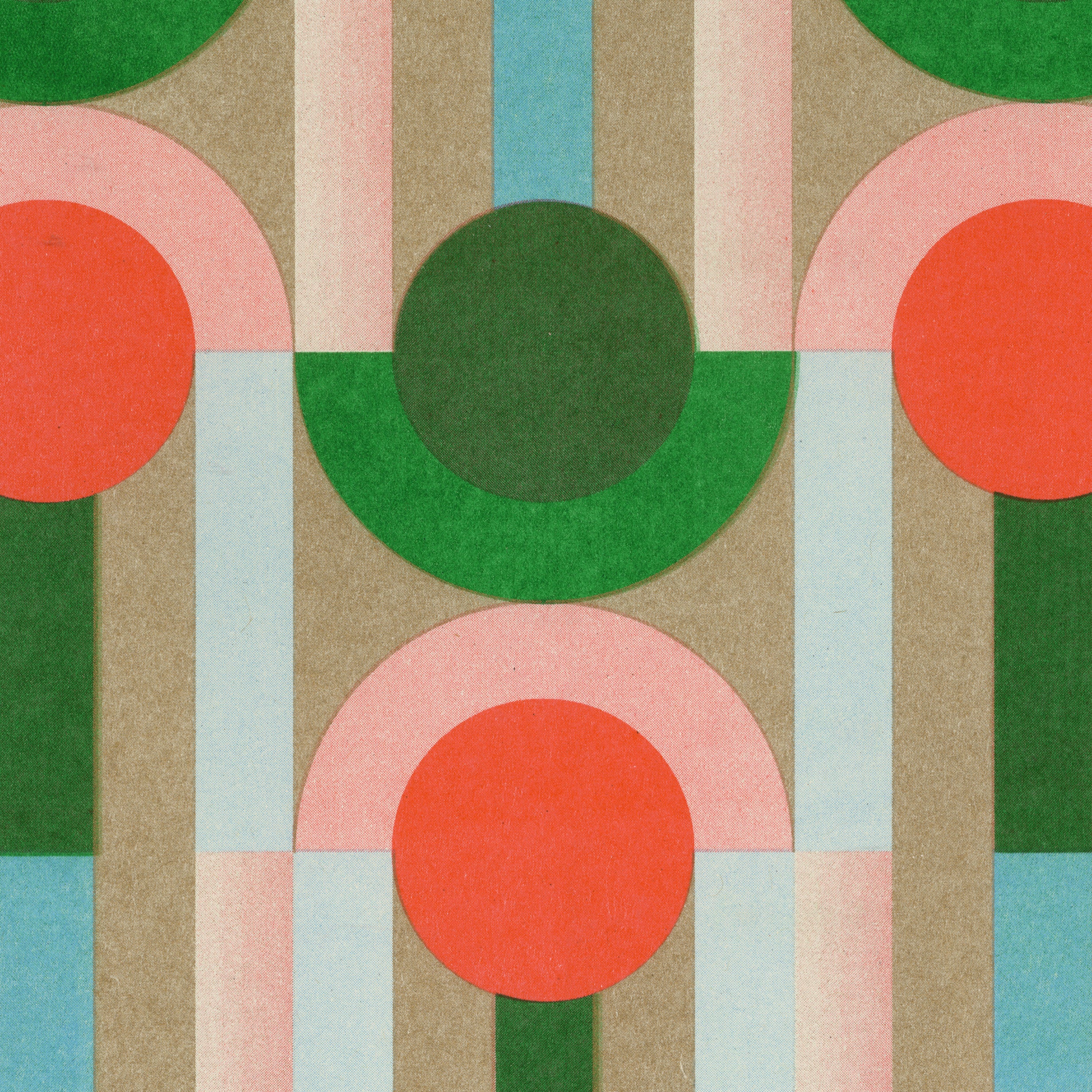 Tetris A3 Risograph Wall Art - Shimmering Geometric Print - Image 10