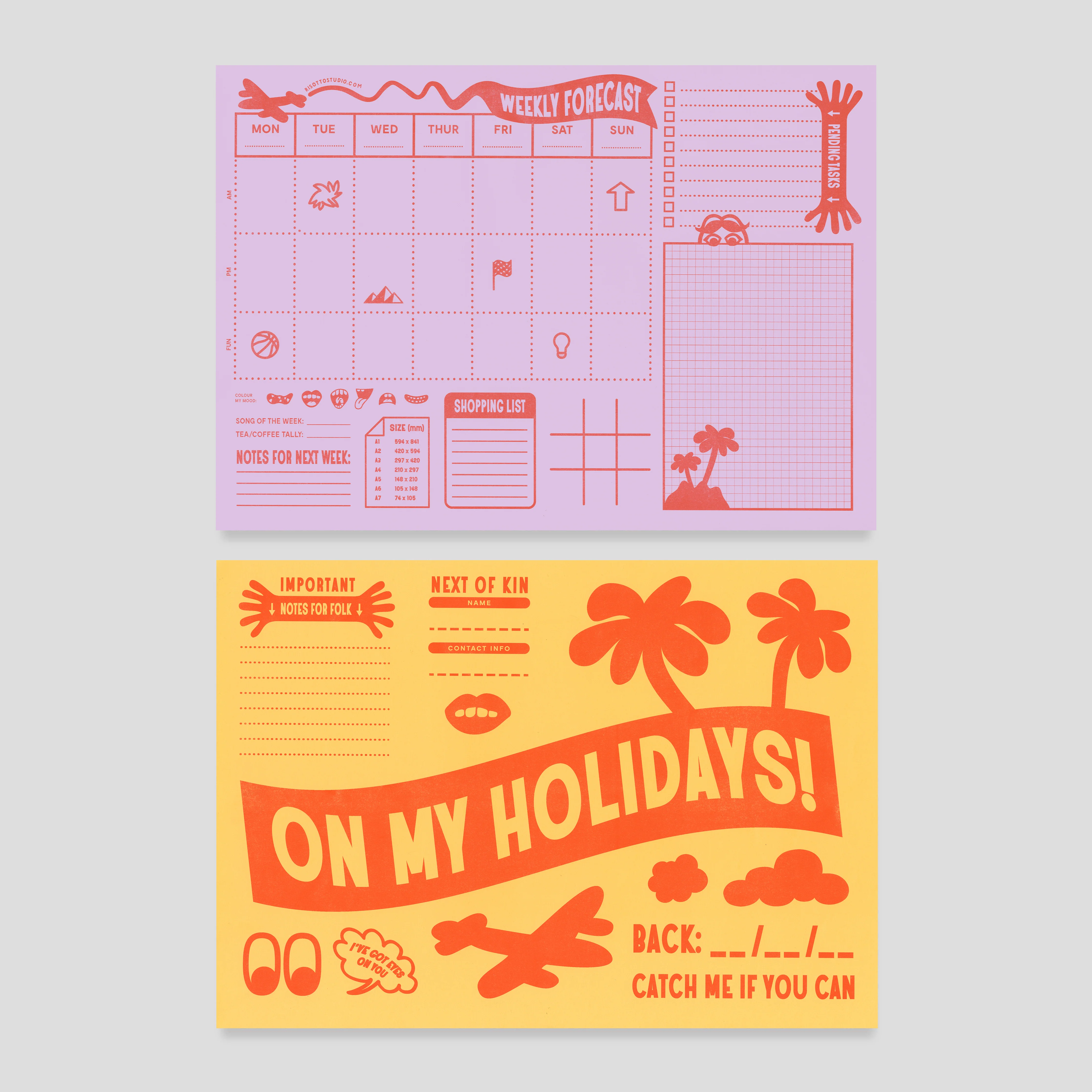 A3 Weekly Desktop Planner: Lilac - a Giant & Bright Notepad to plan your days - Image 3
