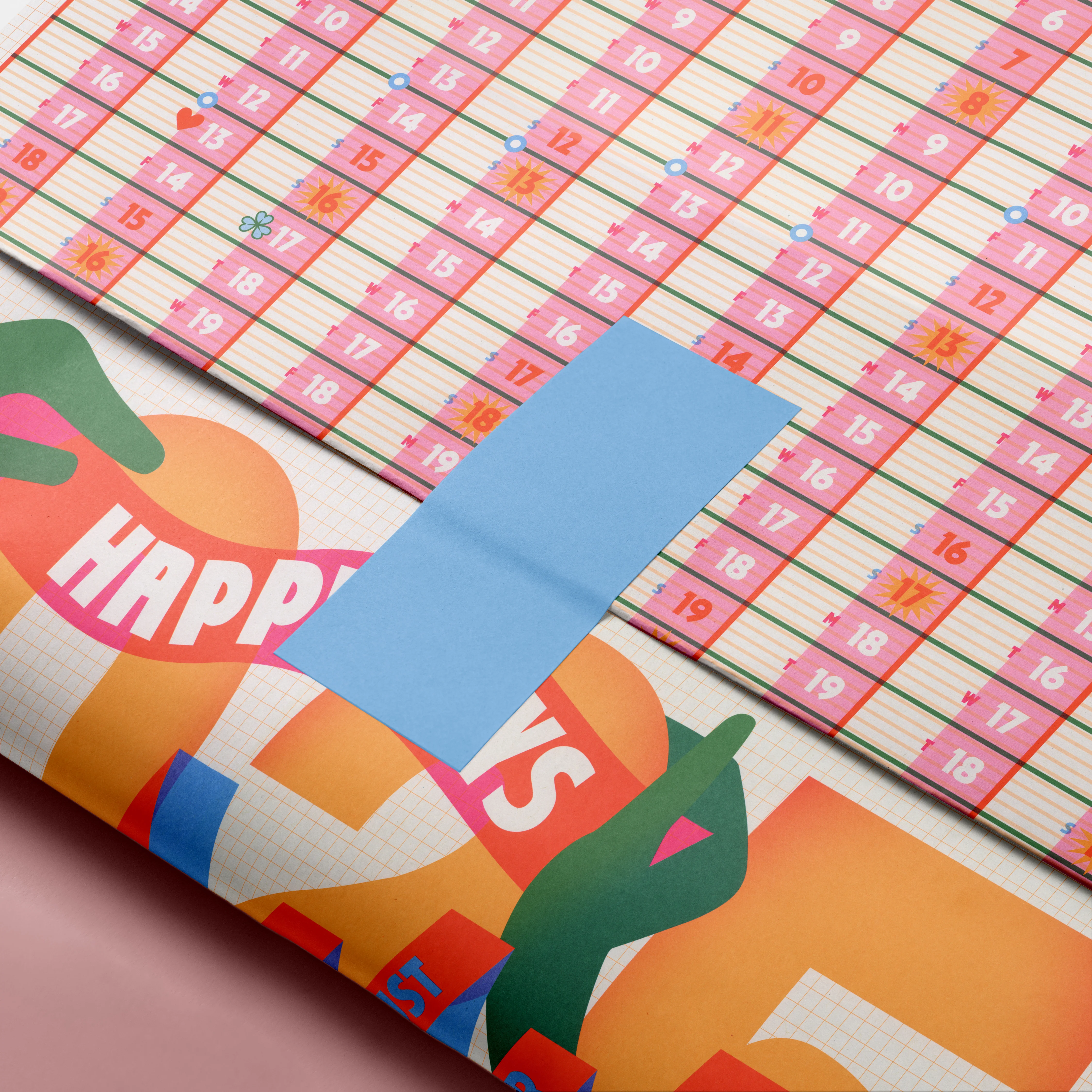 Deluxe Wrapping Paper - Upcycled Wall Planners - Image 3